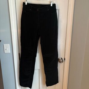 Black thin wale corduroy pants. Size 8